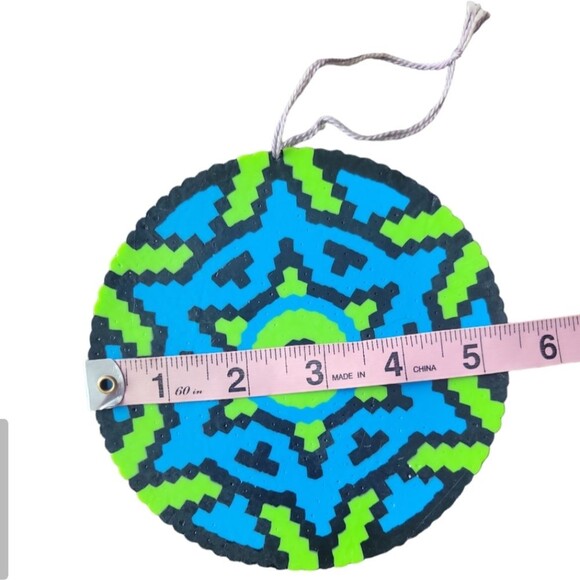 HANDMADE BLUE"& GREEN MANDALLA WINDOW/WALL HANGER - Picture 3 of 3